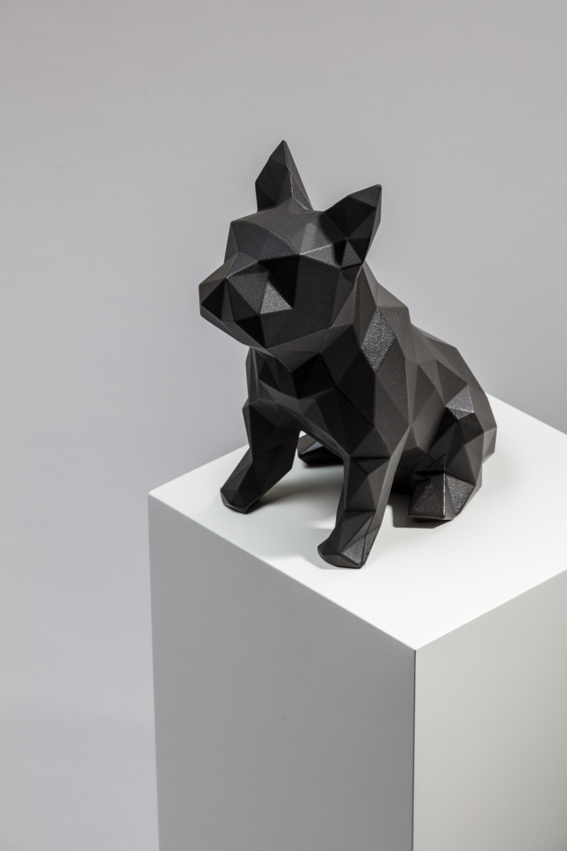marokka几何狗雕塑(黑色)
