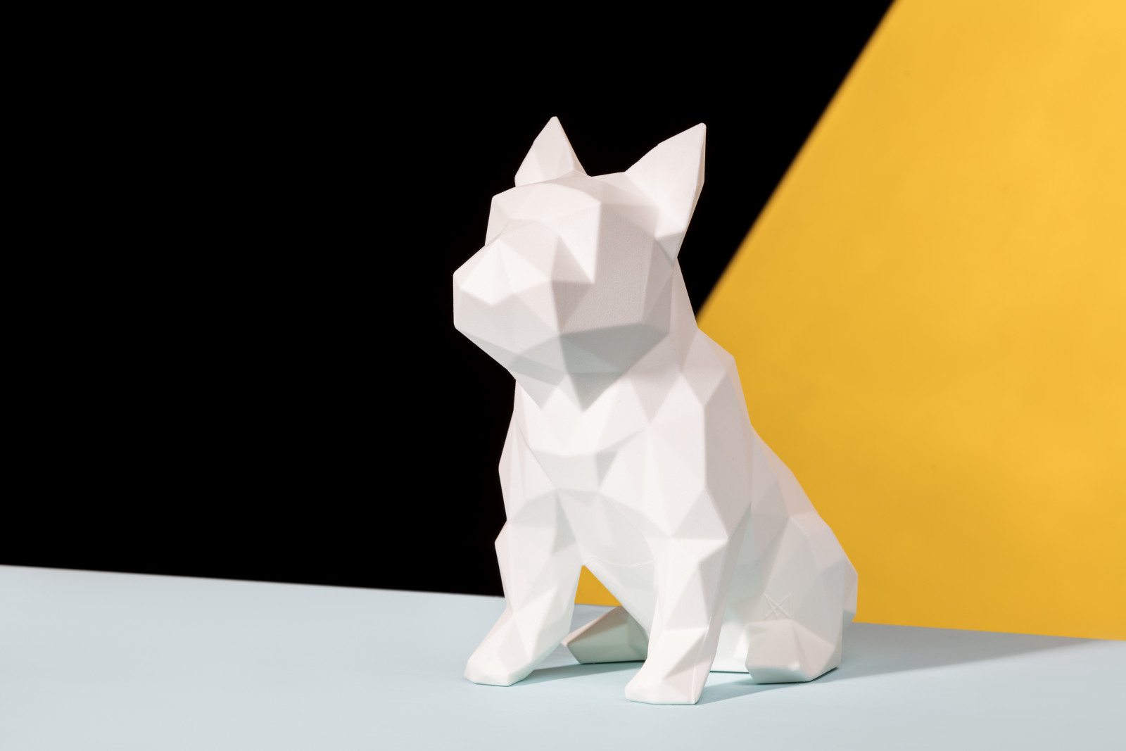 marokka几何狗雕塑(白色)