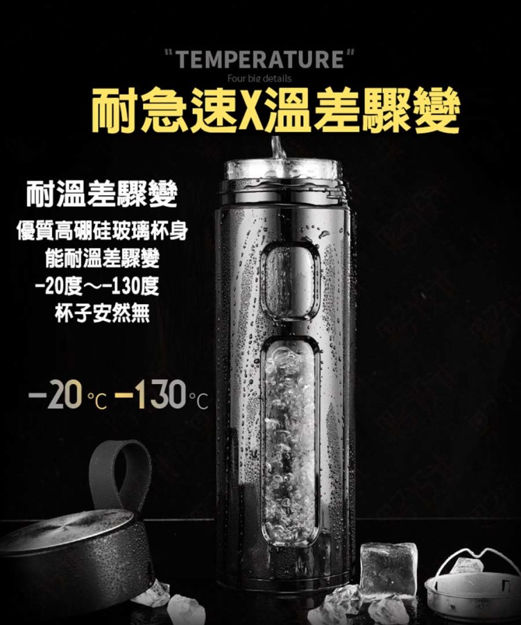 PP Tea-Water Separation Plastic Glass Bottle - Product Image 3